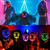 1PC Halloweenowa maska, LED Light Up Mask, Scary Scream Mask for Carnival, kostiumy na Halloween dla mężczyzn dla kobiet Dziewczyny