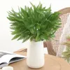 Decorative Flowers Plastic Artificial Fern Leaf Plant Floral Simulation Green Plants Red Small Kidney Branch Home Balcony Decoration