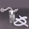 10pcs narguilés poche portable brûleur à mazout en verre Bong matrice perc filtre 10mm jont Dab Rigs eau barboteur tuyau grande bulle avec tuyau et tuyau de brûleur à mazout en verre mâle