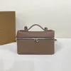 L19 Lunch Box Bag gigi samma stil piana mode enkel cowhide handväska en axel crossbody väska