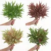 Decorative Flowers Plastic Artificial Fern Leaf Plant Floral Simulation Green Plants Red Small Kidney Branch Home Balcony Decoration