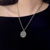 Pendant Necklaces Fashion Prayer Hand For Men And Women Vintage Hip Hop Eyes Round Tag Gothic Jewelry Accessories Holiday Gifts