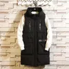 Men's Vests Zipper Front Fashion Sleeveless Jacket 2021 Men Thickening Vest Hooded Warm Long Winter Waistcoat Casual Windbrea236H