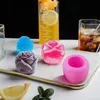 Stampo per cubetti di ghiaccio a forma di rosa in silicone 3D Stampo per gelato in silicone Stampo per palline di ghiaccio riutilizzabile Stampo per cocktail di whisky 1014