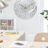 Horloges murales 3D acrylique horloge ronde chambre salon décoration de la maison escalier moyen kits de fenêtre en verre de Noël pour adultes