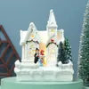 Décorations de Noël Village Blanc Magnifique Maison Bâtiment Vacances Résine Arbre De Noël Ornement Cadeau Année Décor À La Maison 231013