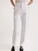 Dżinsy damskie stały kolor zwężający się bawełna z wysokiej talii 2023 Jesienna moda żeńskie dżinsowe spodnie