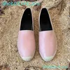 Canvas Shoes loafers espadrilles Woman Shoes Luxe Cap Toe äkta 100% läder quiltning Pure Hand Sying Womans Flats Luxury Top Quilty Spring Size 34-42