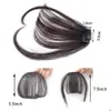 BANGS 100 Human Hair Ręcznie Związany klips do włosów z frędzlami w powietrzu ze świątynią dla kobiet6494420 Produkty dostarczania upuszczania przedłużenia Dhy41