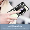 Klare, durchscheinende Hüllen mit harter Rückseite und weicher Stoßstangenkante, schlanke, schützende, dünne Handyhülle, kompatibel mit Samsung Galaxy Z Flip 5 5G/Z Flip 4/3 Hülle