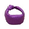 Advanced handmade woven handbag for women 2023 new Korean version solid color popular knotted dumplings model 5598