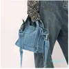 Brands Denim Tote Women Shoulder Small Design Canvas Jeans Shopper for Handbags Crossbody Female Purse