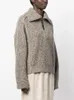 Mélanges de laine pour femmes Pull en laine à col haut hiver ample polyvalent style paresseux demi-fermeture éclair grand revers en tricot pull à manches longues 2023 231013