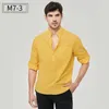 Chemises décontractées pour hommes, grande taille 7XL, mode haute qualité, manches longues, Type ample, col montant, classique, coton uni