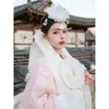 Ethnic Clothing Chuxiao Charakterystyka Koreańczyka różowy garnitur Hanbok Yanji Travel Po Haftowana spódnica