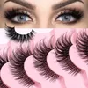 Falska ögonfransar Eye Cat Lashes Winged End Tolongated Fluffy Soft Natural Long Faux Mink Fake Cils 231013