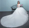 Principessa Boho Ball Abito da sposa Abiti di cristallo Appliques dalla spalla Sweetheart Lace su Retro la Principessa Illusione APPLICA APPLICA