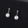 Boucles d'oreilles mode femme 925 argent aiguille ronde perle perle gland pour femmes filles déclaration fête bijoux Pendientes
