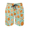 Mäns shorts bräda apelsiner trycker Hawaii Swim Trunks Frukter snabb torr surfing trendig överdimensionerad strand korta byxor