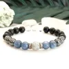 MG0880 Ny design Men's A Garde Kyanite Armband Natural Hematite Labradoritoritarmband Handgjorda svarta turmalinsmycken2978