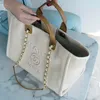 7A Designer Bag Kvinnor Tote Shoppingväska Högkvalitativ hobo Fashion Linne Stor strandpåse lyx Designer Travel Crossbody väska