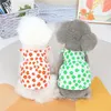 Vestuário para cães verão roupas para animais de estimação crisântemo impressão gato para pequenos gatos cães traje camisa vestido gatinho outfit