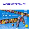 VAPME CRYSTAL 7000 12 SABORES Bateria 650mah cobalto tipo-c porta Capacidade 14mL vape suco Bobina 1.0 ohm bobina de malha crazvapes bang