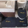 Pratik tuvalet seti retro beyaz banyo paspaslar 3 parça set otel banyo kaymaz halı aile banyo