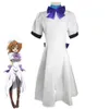 Anime higurashi quando eles choram hou ryugu rena reina cosplay fantasia vestido branco roupa adulta