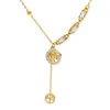 Hänghalsband Zircon Tree of Life Halsband för kvinnor rostfritt stål guldfärg charm kvinnliga vintage smycken tillbehör