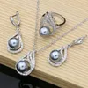 Grey Pearl Pearl Bridal Biżuteria