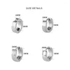Boucles d'oreilles ANENJERY en acier inoxydable 316L géométrique pour hommes et femmes, bijoux de fête Hip Hop Huggies