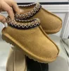 Tasman II-slippers voor peuters Tazz-babyschoenen Kinderen Kastanjebont Slippers Schapenvacht Shearling Klassiek Ultra Mini-laars Wintermuiltjes Instapper Wol Little Big557