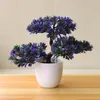 Dekorative Blumen 1PC Künstliche Pflanzen Topf Bonsai Grün Kleiner Baum Gefälschte Ornamente Für Home Garten Decor Party El Desktop