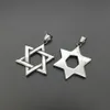 Collares colgantes Estrella de David Israel Collar de cadena Mujer Acero inoxidable Judaica Color plata Je Hombres JewelryPendant241l