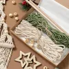 Christmas Decorations 2PcsSet Macrame DIY Tree Kit Crochet Woven Wall Hanging Decoration Handmade Cotton Cord Weaving Ornament 231013