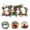 Castiçais 4 Pcs Guirlanda de Natal Pendurado Grinaldas Decoração de Casa Itens Decorativos Videira Pinhas Mesa de Jantar