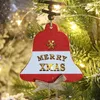 Fabrika çıkış dekorasyonları boyalı ahşap el sanatları Noel ağacı kolye pencere ekran parti kolye Noel hediyesi