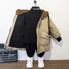 Daunenmantel 2023 Neue Teenager Jungen Wintermäntel Plus Samt Warme Kinderjacke Mode Reißverschluss Mit Kapuze Kind Oberbekleidung Kleidung 4 6 8 10 12 14 Jahre J231013