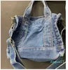 Brands Denim Tote Women Shoulder Small Design Canvas Jeans Shopper for Handbags Crossbody Female Purse