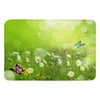 Carpets Butterfly Green Plant Flower Daisy Kitchen Floor Mat Living Room Decor Carpet Home Hallway Entrance Doormat Anti Slip Rug