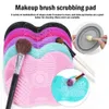 Outils de maquillage tampon de nettoyage de brosse en Silicone coloré tapis de Gel de lavage cosmétique fard à paupières fond de teint planche à récurer 231013