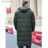 Parkas pour hommes Extra Long hiver blanc doudoune hommes 2023 86% noir Cargo épais manteau à capuche chaud grande taille 6XL 7XL 8X 9XL 10XL vêtements L231014