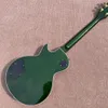 Guitarra elétrica personalizada com escala de jacarandá, cor verde explosão, top de bordo acolchoado, hardware dourado, frete grátis