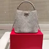 Lurxury Crossbody Bag clássico bolsas de couro brilhante e brilhante Bolsas de ombro de diamante brilhante Bolsas de moda Bolsas de moda Bolsa