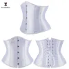 Taille Tummy Shaper Clips de busk en métal de haute qualité en gros corset taille sous le buste minceur cinchers laçage bondage corsets en satin 28335 231013