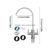 Keukenkranen 1/4 inch koudwaterkraan staal enkele handgreep 1/2 koppen draaibaar omgekeerde osmose drinkfilter druppellevering Hom Dhjfg