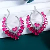 Dangle Earrings Siscathy Korean Luxury Cubic Zircon Geometry Women For Women Banquet Party Anniversary Jewelly's Day Gifts