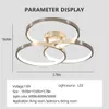 Three ring design, contemporary semi-flush mount with inner ring illumination Ceiling lamp