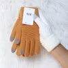 Мужские и женские перчатки осенью и зимой, а также бархатные мягкие шерстяные трикотажные теплые перчатки с технологией двойного винтового вязания, устойчивые к холоду, прекрасные шерстяные вязаные перчатки с сенсорным экраном